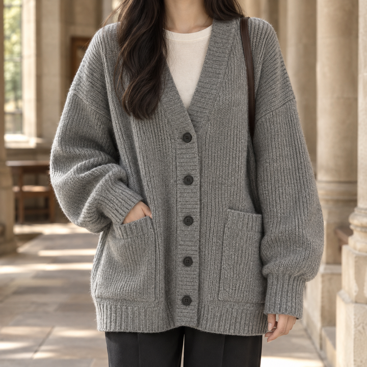 Junia-Belle Ribbed Cardigan