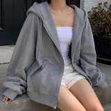 Bettina Oversized Hoodie - Gray Fleece-lined
