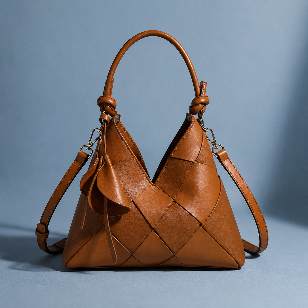Benedetti Woven Shoulder Bag - Sienna Brown