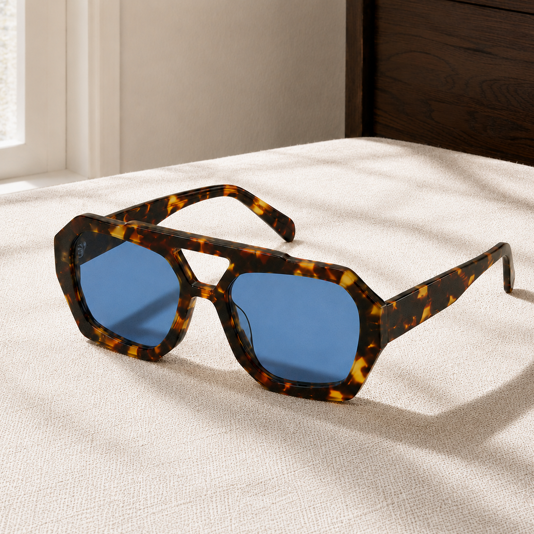 Octavian Retro Sunglasses - Blue