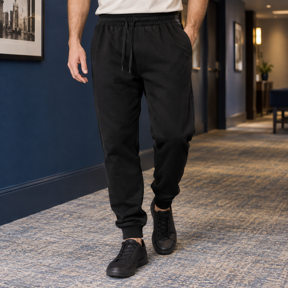 Dario Relaxed Joggers - Black