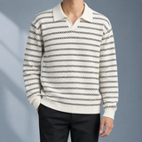 Hendrik Striped Polo - White