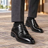 Bellagio-Como Leather Derby Shoes - Black
