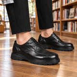 Barolo-Rimini Leather Derbies - Black