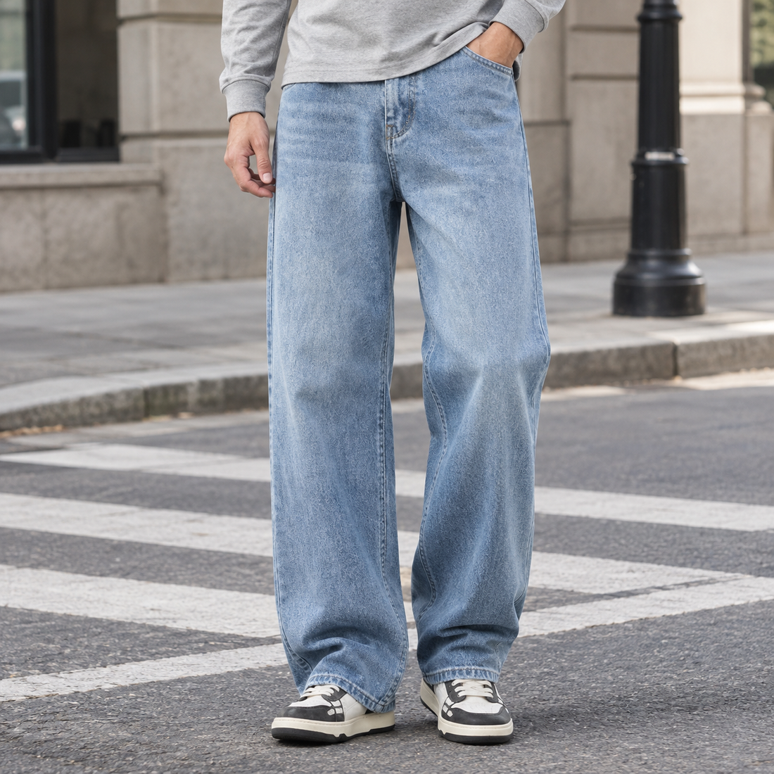 Wyatt Wide Leg Jeans - Light Blue