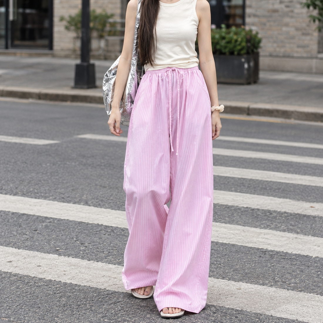 Gabriella-Hope Wide Leg Pants - Pink