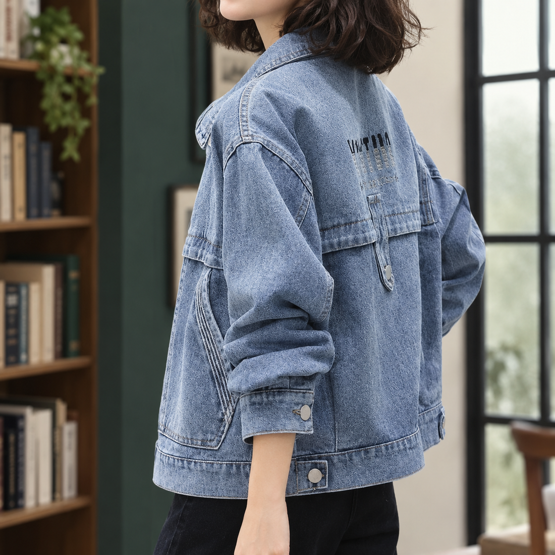 Andrina-Mae Relaxed Denim Jacket - Denim Blue