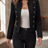 Magdalena-Elise Military Jacket - Black