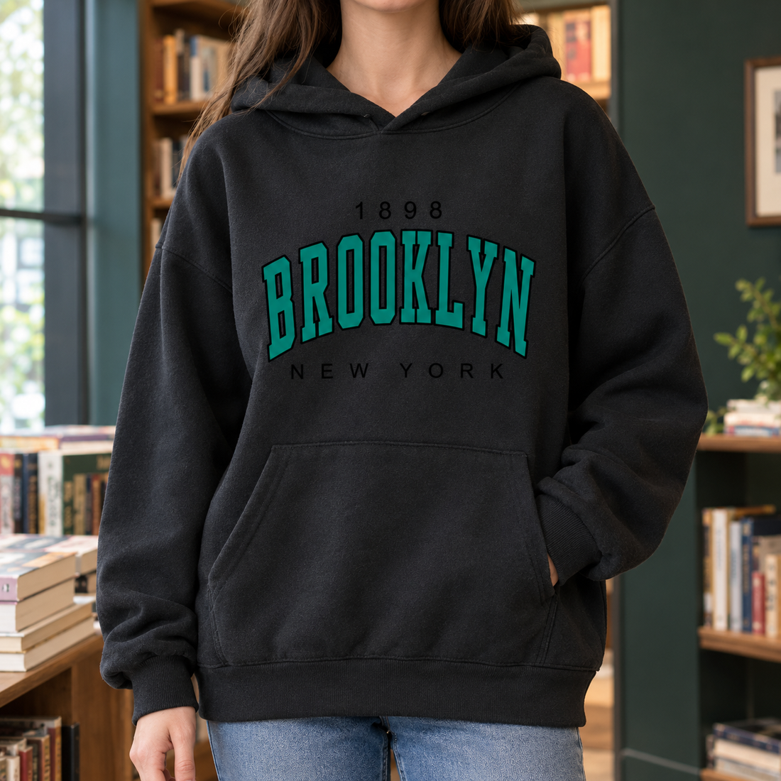 Rhea-Claire Graphic Hoodie - Black