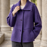 Fenna-Skye Textured Wool Jacket - Dark Purple