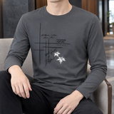 Florian Crew Neck Top - Dark Gray Bamboo Flower