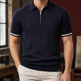 Blake Zip Polo - Navy Blue