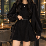 Halcyon-Eve A-Line Dress - Black Free