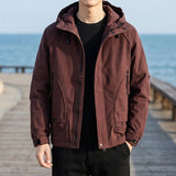 Harlan Hooded Jacket - Dark Red