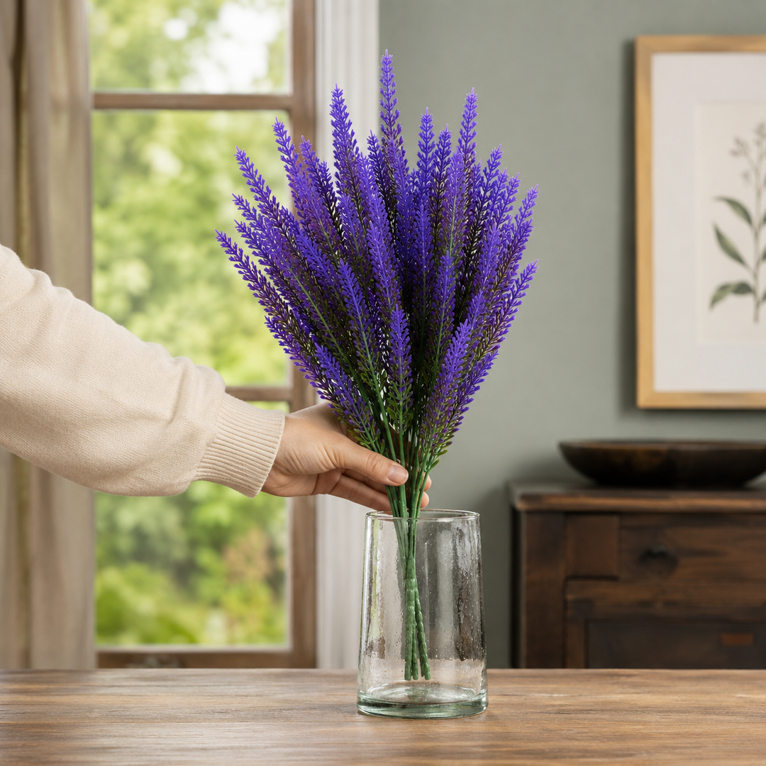 Austin Artificial Lavender Stems - Styled Room Scene