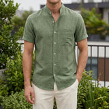 Blake Mandarin Shirt - Green