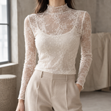 Anouk-Faye Mock Neck Top - White