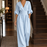 Elodie-Rae Wide-Leg Jumpsuit - White