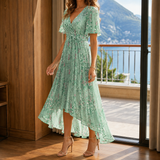 Elodie Wrap Midi Dress - Lead Alternate View