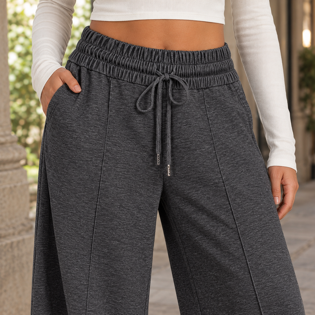 Geraldine-Faye Wide-Leg Pants - Lead Product Detail