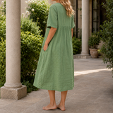 Anouk-Kate Crinkle Midi Dress - Lead Alternate View