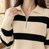 Sofia-Faye Half Zip Sweater - Lead Product Detail