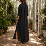 Estella-Mae Maxi Shirt Dress - Lead Alternate View