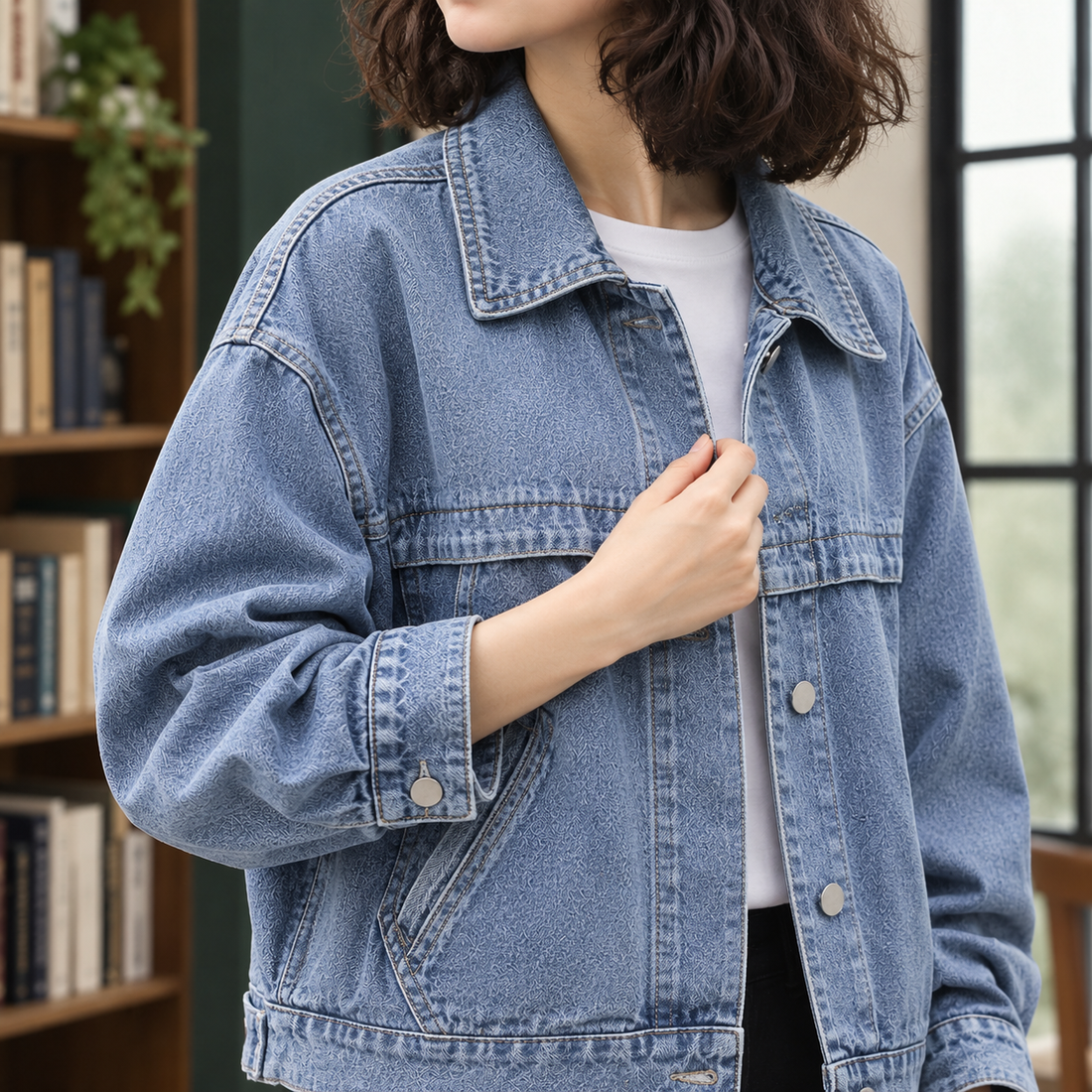 Andrina-Mae Relaxed Denim Jacket - Lead Product Detail