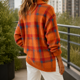 Faye Plaid Sweater - Lead Alternate View
