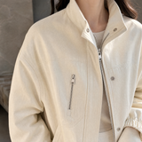 Clarisse-Jane Stand Collar Jacket - Lead Product Detail