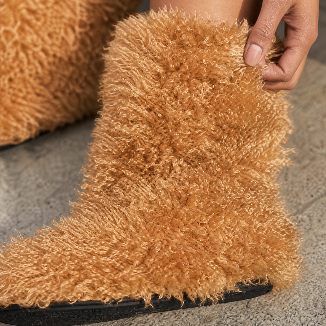 Melfi-Siena Shaggy Boots - Lead Product Detail