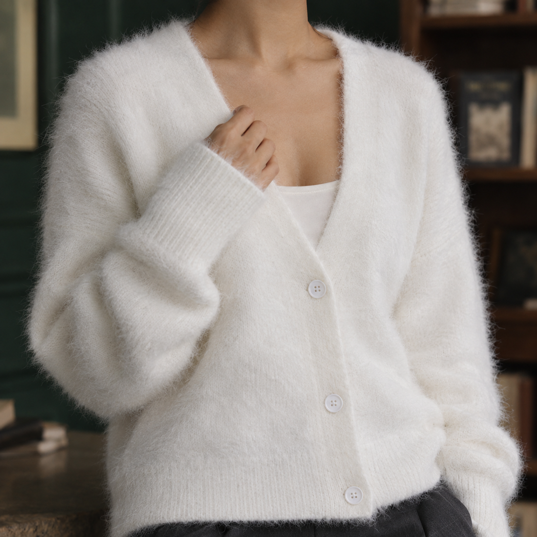 Raven-June Soft Knit Cardigan - Lead Product Detail