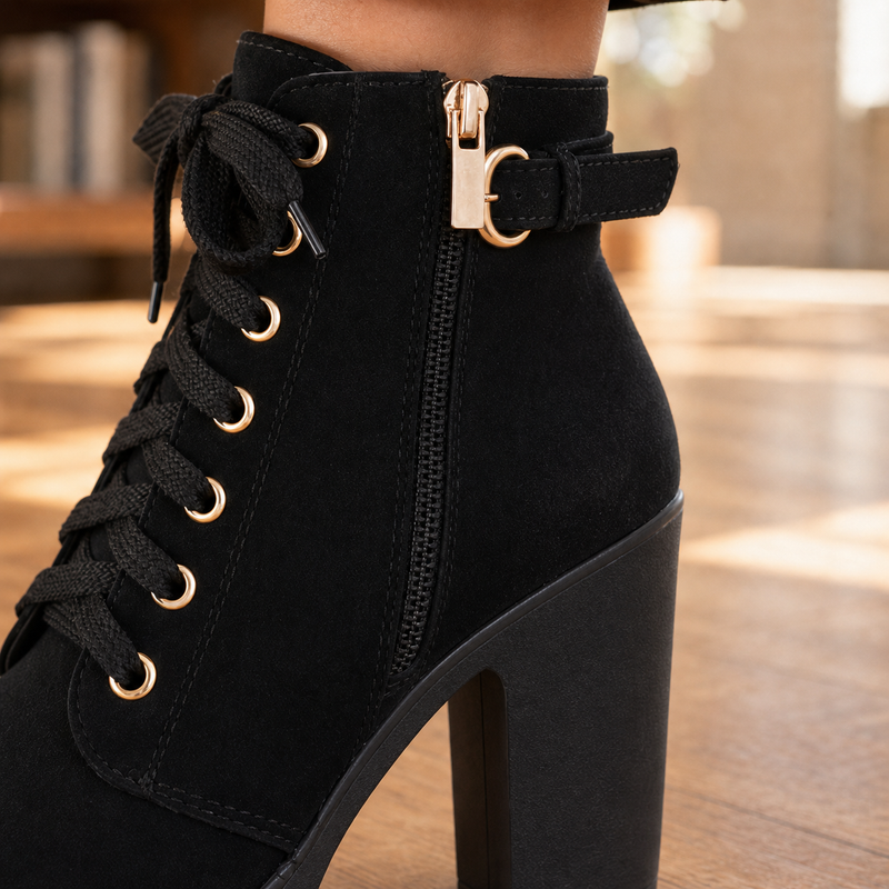 Sabatini-Zara Lace-Up Boots - Lead Product Detail