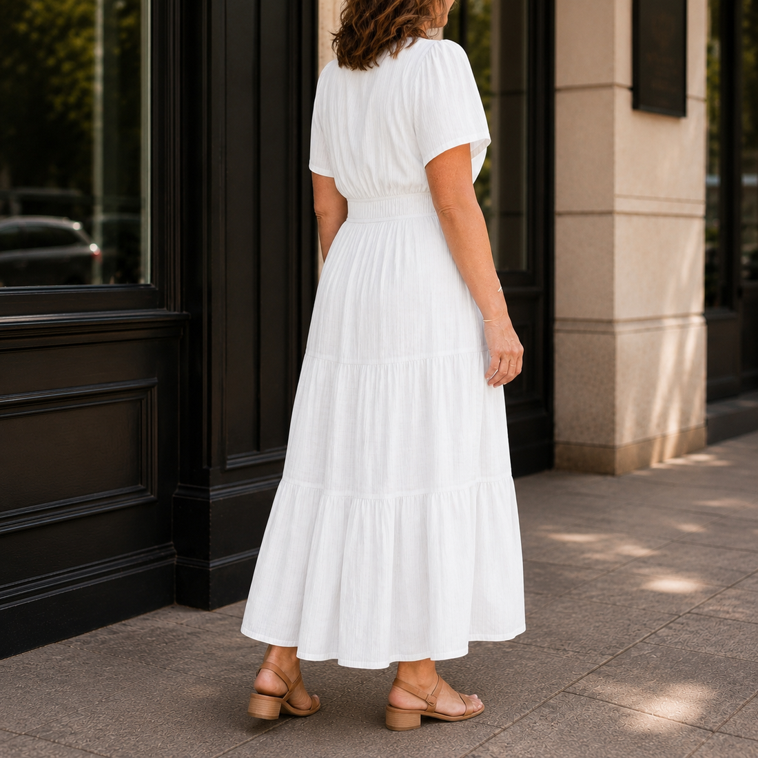 Zinnia Tiered Maxi Dress - Lead Alternate View