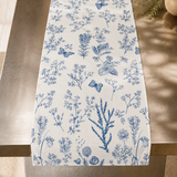 Taormina Botanical Table Runner - Blue Botanical Floral