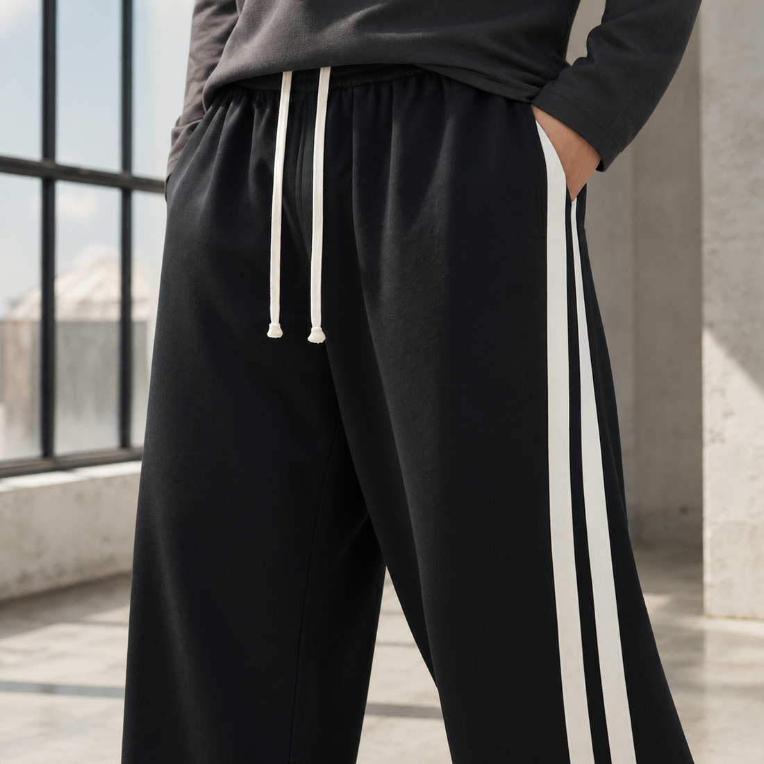 Romano Striped Pants - Lead Product Detail