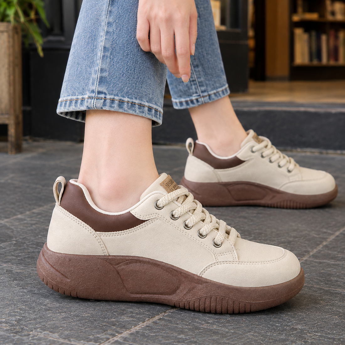 Loredan-Roma Platform Sneakers - Lead Product Detail