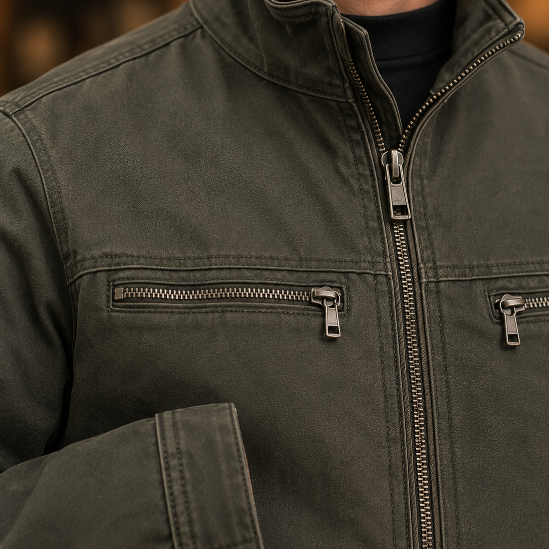 Knox Stand Collar Jacket - Lead Product Detail