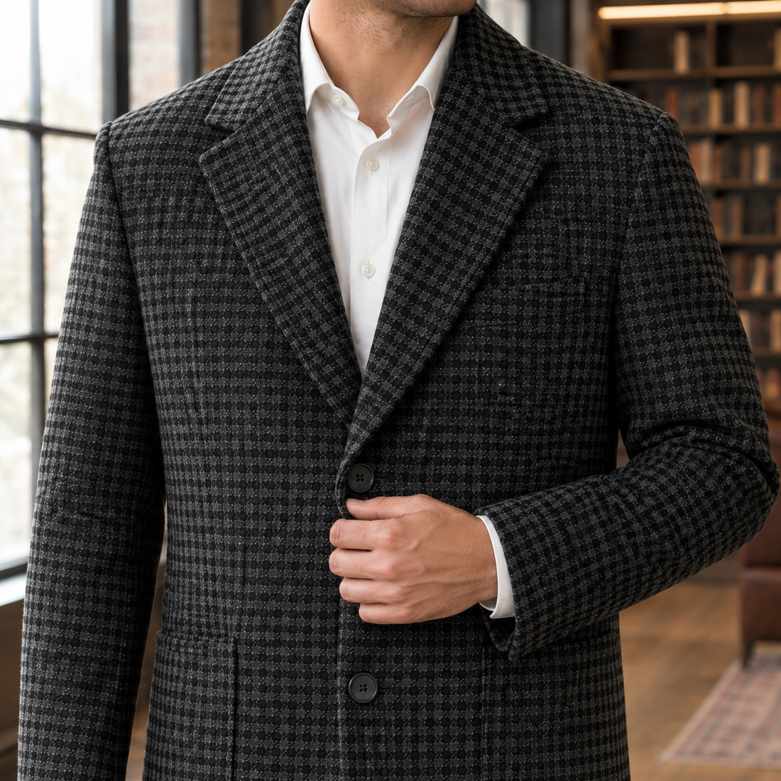 Dario Wool Coat - Lead Product Detail