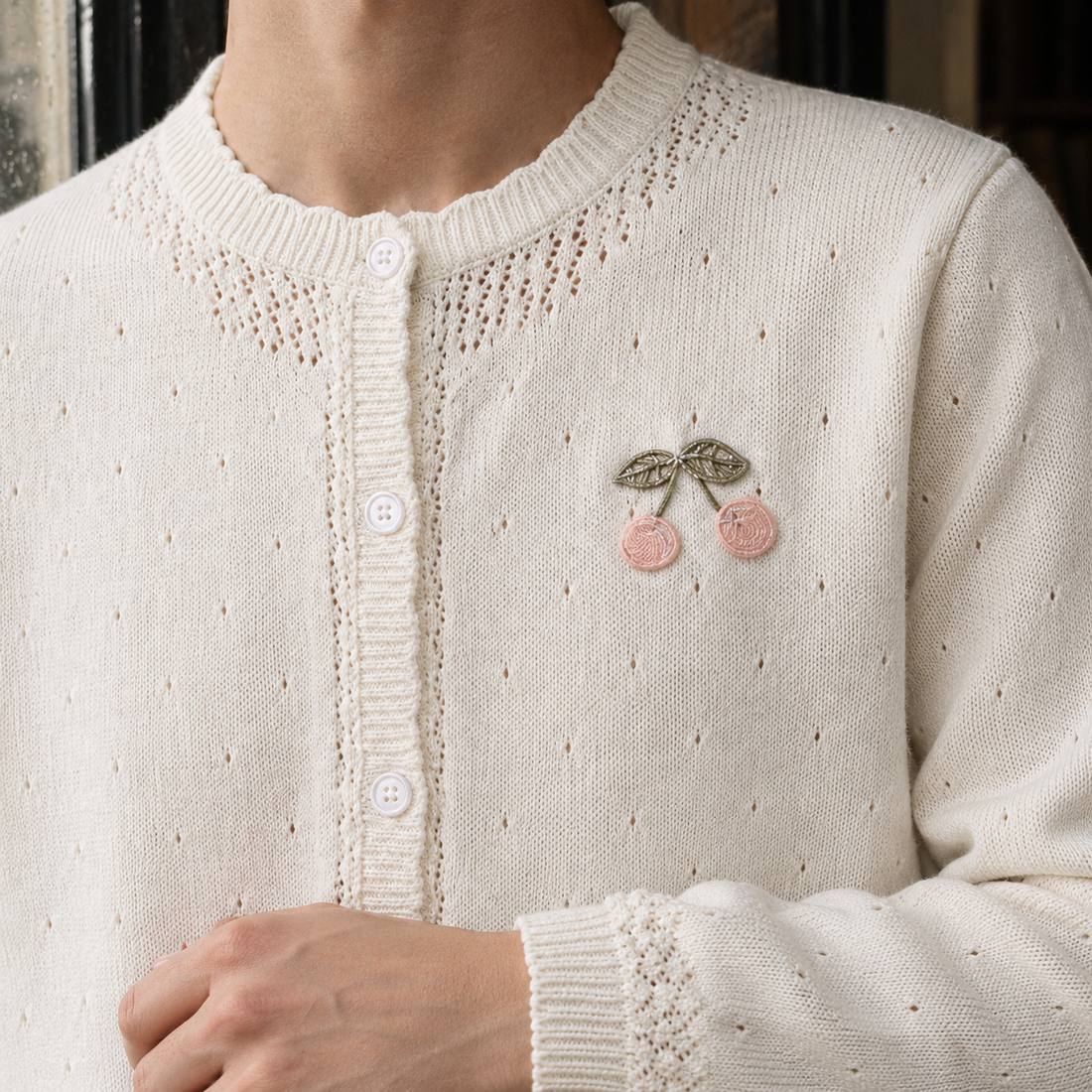 Caleb Pointelle Cardigan - Lead Product Detail