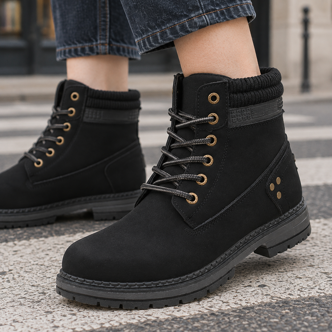 Vinci-Capri Lace-Up Boots - Lead Product Detail