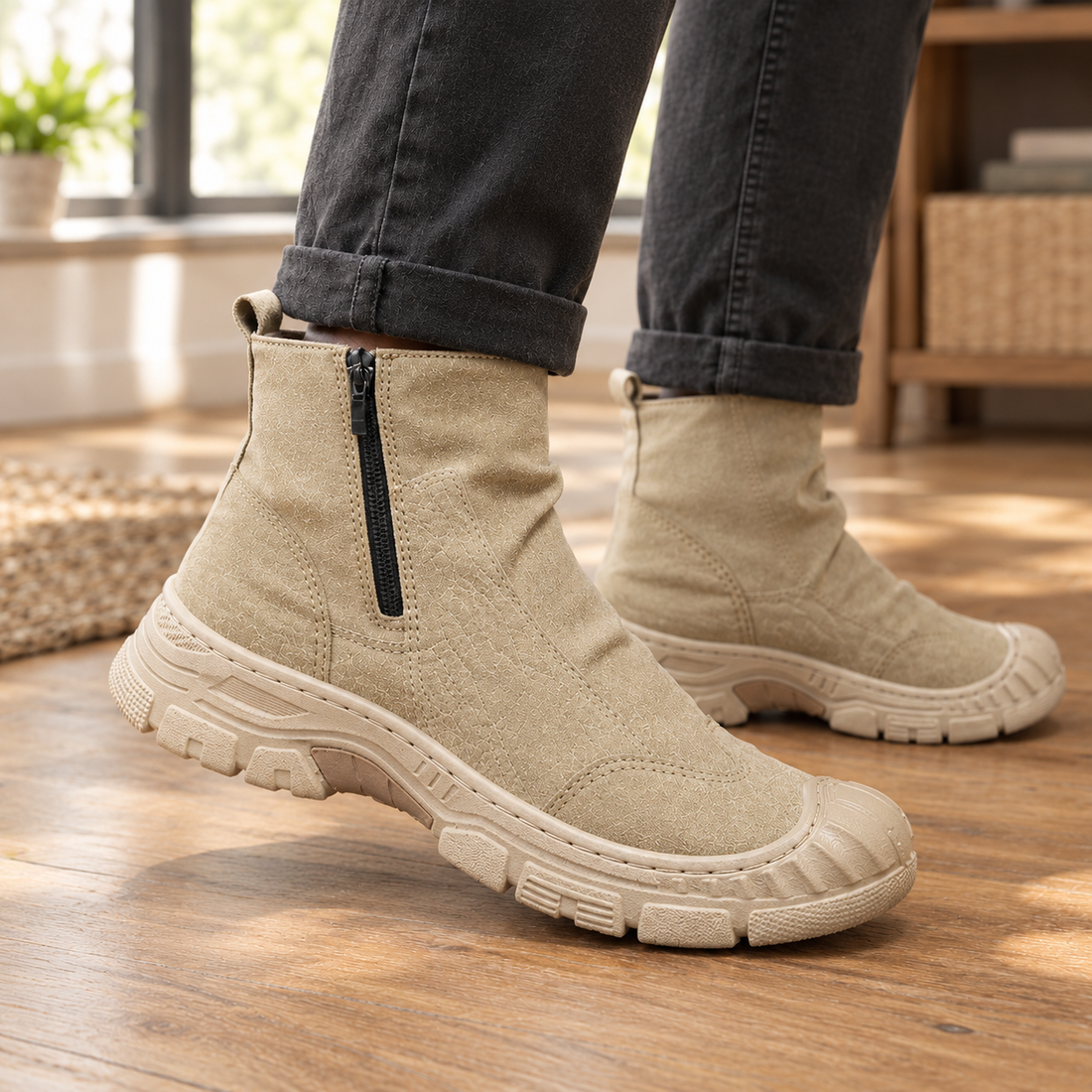 Zabarella-Lago Side Zip Boots - Lead Product Detail