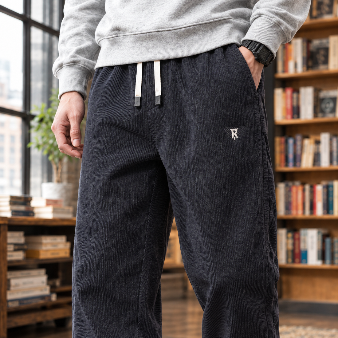 Hudson Corduroy Joggers - Lead Product Detail