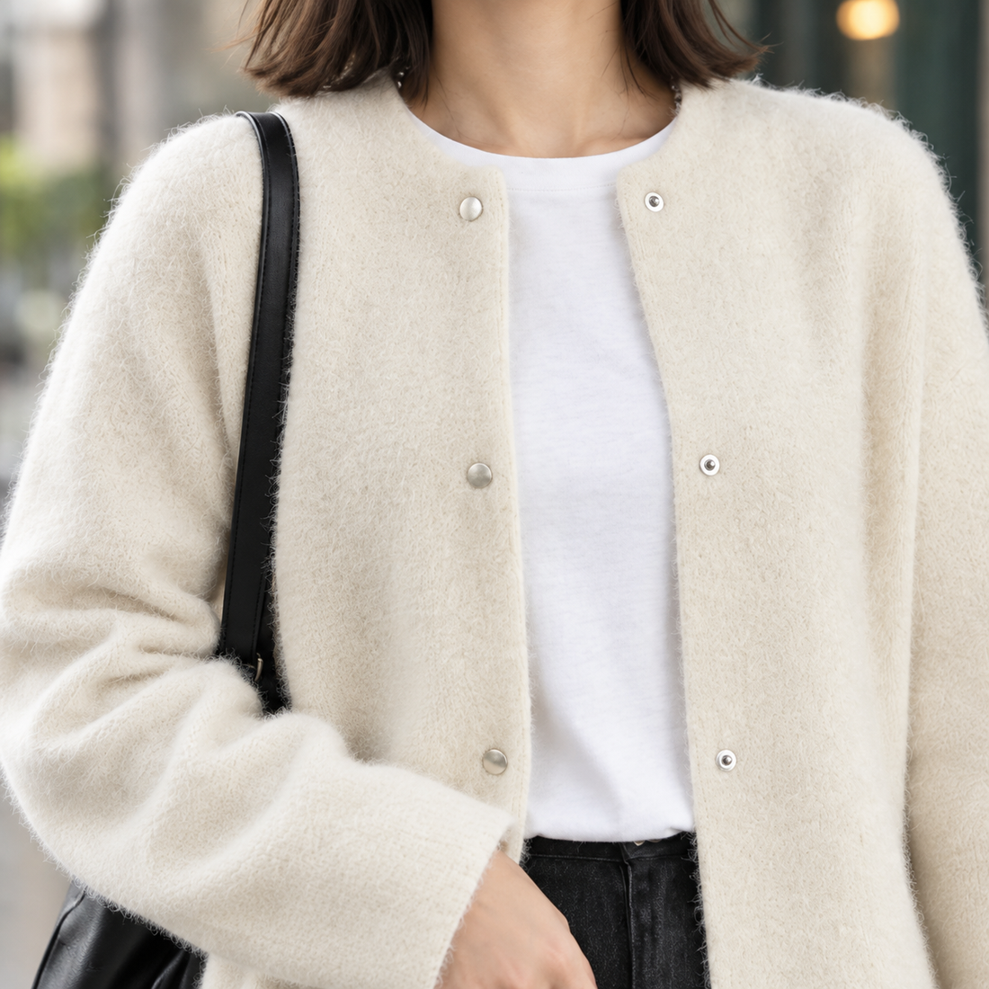 Lillian Brushed Cardigan - Lead Product Detail