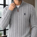 Freddie Cable Knit Sweater - Lead Product Detail