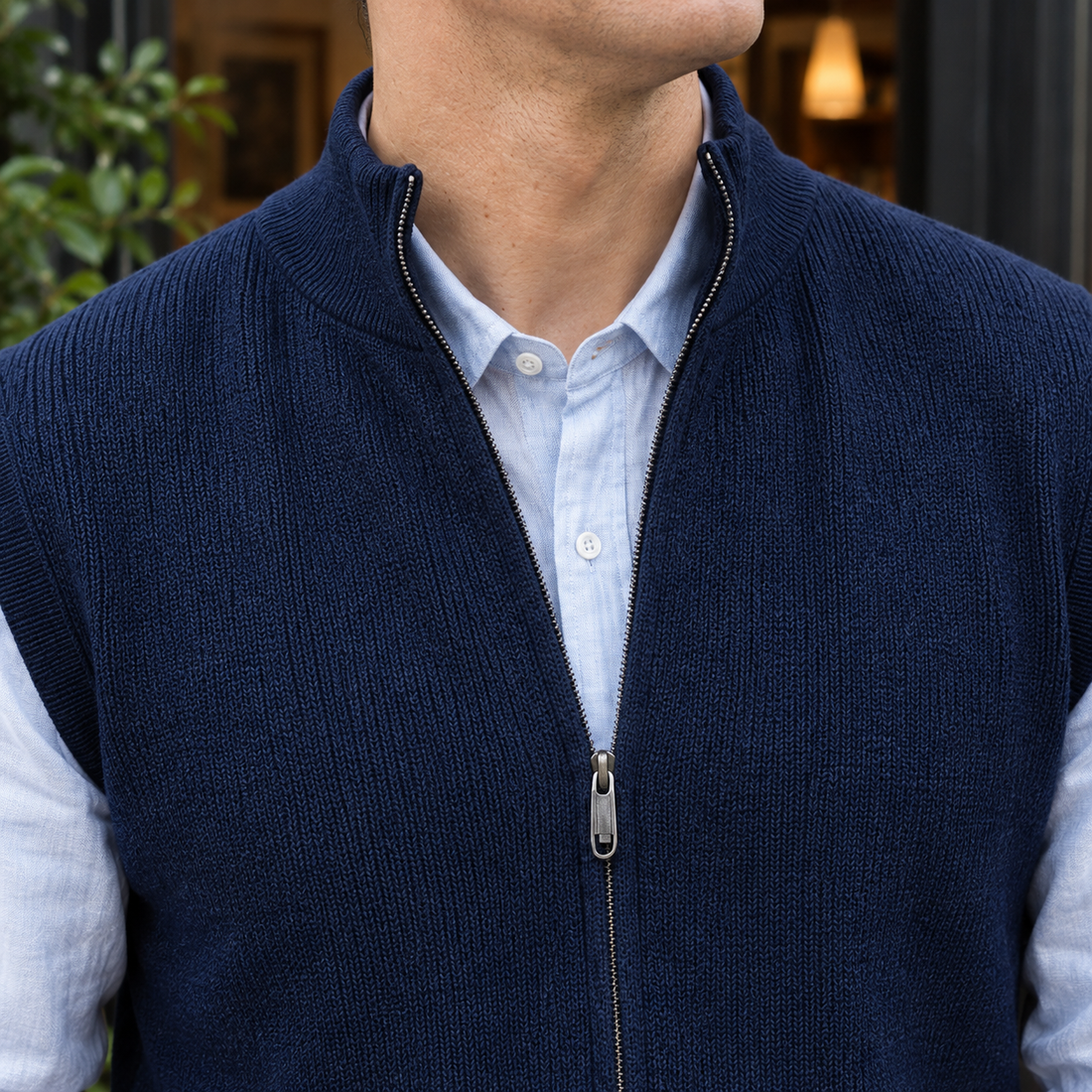 Pascal Ribbed Vest - Lead Product Detail