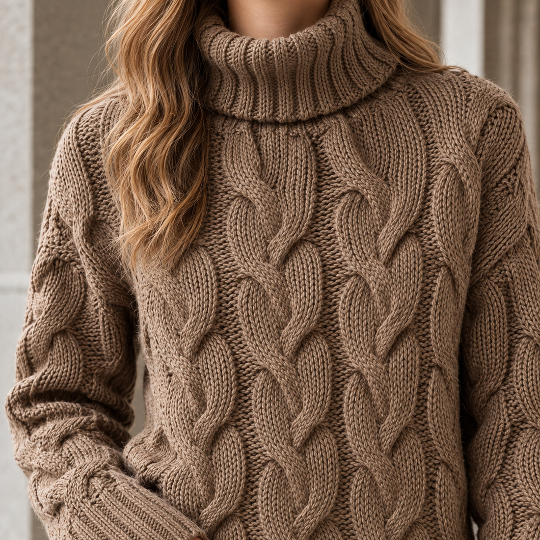 Hildegarde-Kate Cable Knit Sweater - Lead Product Detail