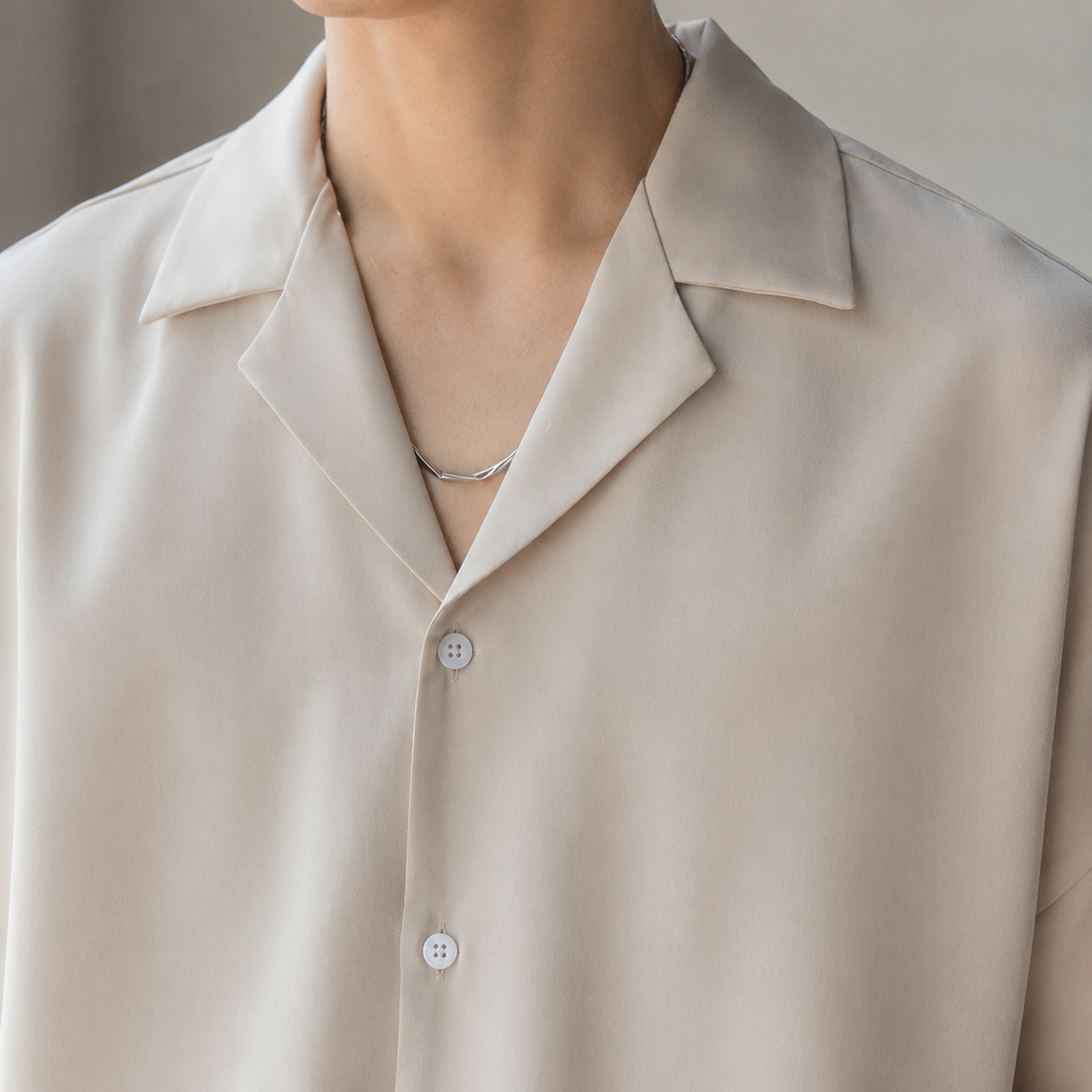 Maurice Cuban Collar Shirt - Lead Product Detail