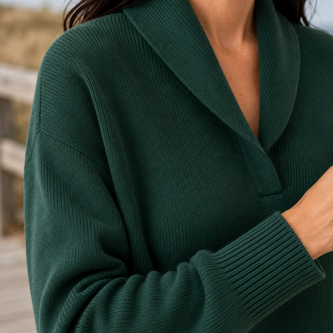 Marlene-Hope Shawl Collar Sweater - Lead Product Detail