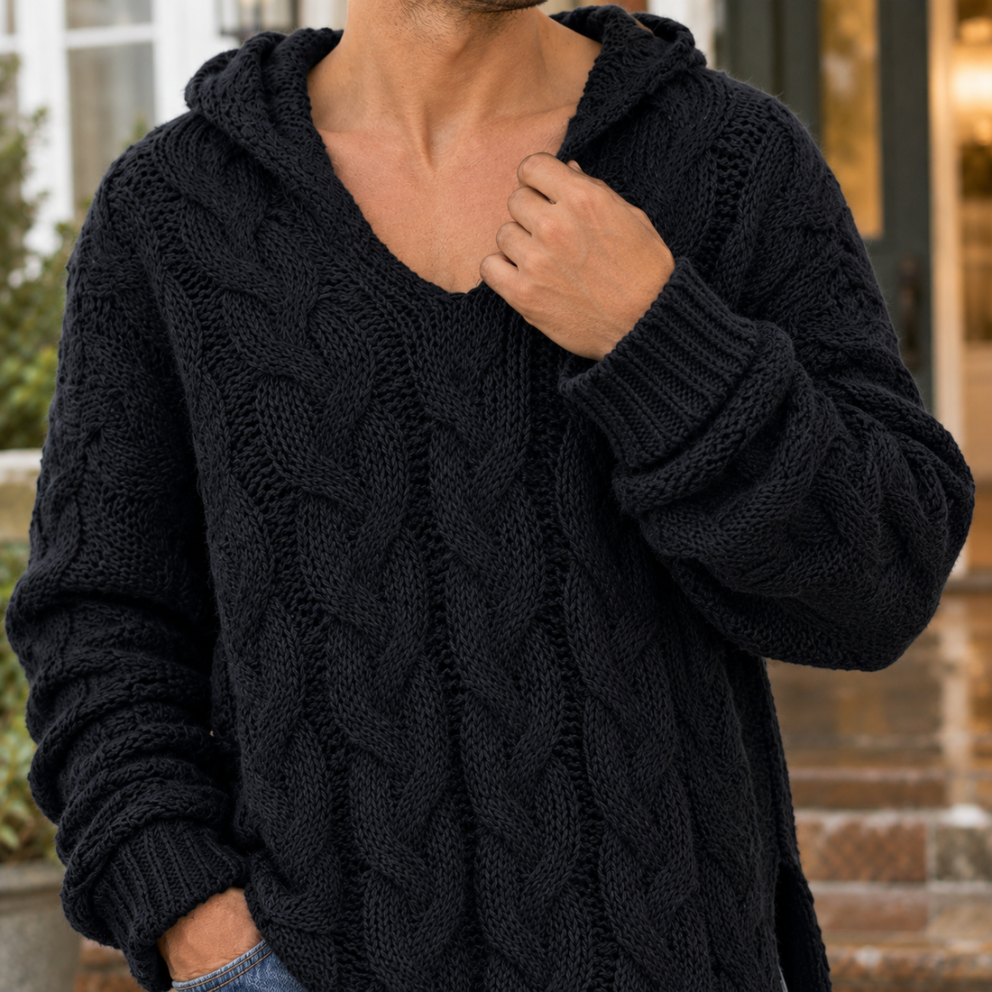 Carter Cable Knit Sweater - Lead Product Detail